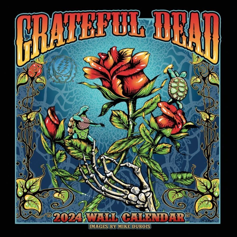 3 Grateful Dead 2024 Wall Calendars by Mike DuBois ~ 12" x 12" ~ New/Sealed!